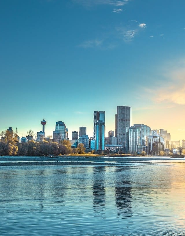 View of the Calgary Commercial Real Estate from the river